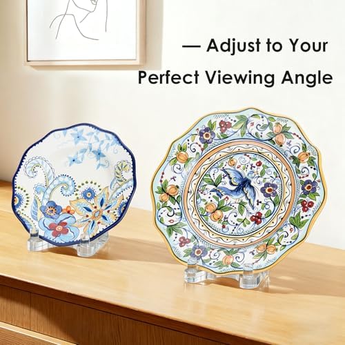 Acrylic Easel Display，Plate Stands for Display，Adjustable Clear Display Holder for 12" to 17" large Plate, Platter, Book, Card, Frame, Picture, Artwork, Plaque (Extra Large 12"-17") - Image 5