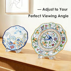 2 Pack Acrylic Easel Display，Plate Stand for Display，Adjustable Clear Display Holder for 4" to 8" Platter, Book, Card, Frame, Picture, Artwork, Plaque ( Small-2pcs 4"-8") - Image 4