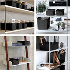 Curver Set of 4 Large 18L Easy Access Jute Decorative Plastic Organization and Storage Baskets - Perfect Bins for Home Office, Closet Shelves, Kitchen Pantry and All Bedroom Essentials, Black - Image 7