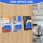 4 Pack 8.5 X 11 Inch Acrylic Brochure Holder Wall Mount, Pamphlet Holder Wall Mount, Clear Plastic Brochure Display Stand, Literature Flyer Holder Rack For Pamphlets, Mail , Magazines, Booklets Hold(With Business Card Holder) - Image 5