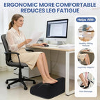 Foot Rest for Under Desk with Massage Dots, 3-Tier Foot Stool, Black - Image 4