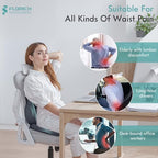 FLORICH Seat Cushion & Lumbar Support Pillow - Innovative Ergonomic Memory Foam, Adjustable, Relieve Hip, Coccyx, Sciatica, Back Pain, Improve Posture, for Car, Office Chair & Home - Gray - Image 5