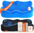 Breathable Honeycomb Gel Seat Cushion, Pressure Relief Cushion Long Sitting by RARIRO
