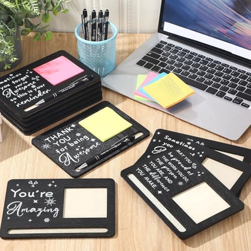 Kosiz 10 Set Wooden Sticky Note Holder Kit, Classic, Black - Image 4