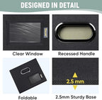 BALEINE File Organizer Box with Lid, Collapsible File Folder Organizer with Plastic Slide, Filing Box for Office Home Document Organizer Storage (Black, 2PK) - Image 6