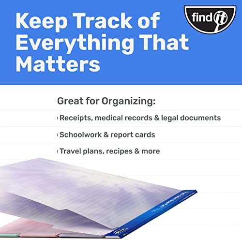 Find It File Folder Notepad, 72-Ct 3rd-Cut Tab Organizer Folders, Tie-Dye - Image 5
