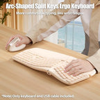 Split Ergonomic Keyboard Wireless with Cushioned Wrist & Palm Rest - Image 2