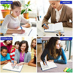 feela 5 Pack Journal Notebook Bulk for School, Hardcover Business Notebooks Classic Ruled Lined Journals with Pen Holder for Work Note Taking, with 5 Black Pens, 120 GSM, 5.1”x8.3”, A5, Navy - Image 7