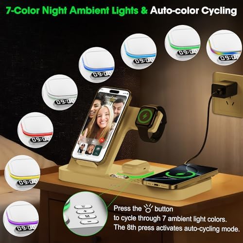 Dual Phone Foldable Wireless Charging Station for Apple, Couple&Family Use - Image 4