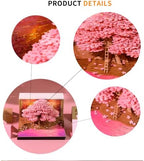 2027 3D Paper Carving Desk Calendar With LED Light (Cherry Blossom Tree) - Image 5