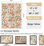 DUKINO 8x10 Area Rug for Living Room, Soft Floral Washable Rug Beige Yellow - Image 2