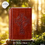 SETTINI® Vegan Leather Journal Gift Set with Pen 192 Pages, Celtic Cross - Image 3