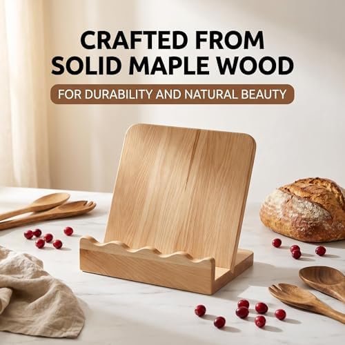 Small Wooden Cookbook Stand Keeps the Recipes Open and Frees Your Hands - Image 5