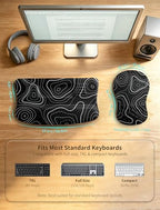 Ergonomic Keyboard Stand, Wrist Rest & Mouse Pad, Memory Foam Wrist Support - Image 6