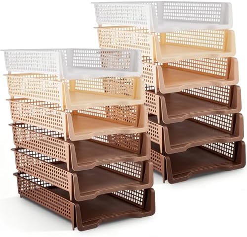 Geetery Turn in Trays Classroom, Gradient Brown, Set of 12 by Geetery