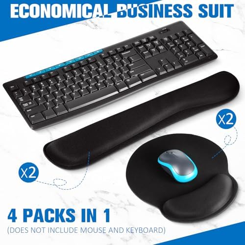 Yunsailing 8 Pcs Ergonomic Mouse Pad and Keyboard with Wrist Support Set - Image 2