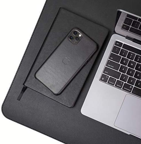 Vine Creations Leather Desk Mat Large 36" x 20", Desk Protector Mat, PU Leather Desk Pad, Non-Slip Large Mouse Pad, Desk Blotter, Desk Pads on Top of Desks, Home Office Desk Matt for Desktop (Black) - Image 2