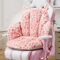 DOBUONO Comfy Office Chair Cushion, Cute Seat Cushion Kawaii Cushion for Gaming Chair with Backrest Non-Slip Floor Seating for Adults and Pets Pink Leopard Print Stuff for Room Decor by DOBUONO