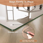 48" x 72" Tempered Glass Chair Mat for Carpet & Hard Floors - Image 6