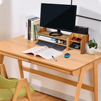 Catekro Monitor Stand Riser, 2 Tiers Wood Monitor Riser Stand Brown - Image 6