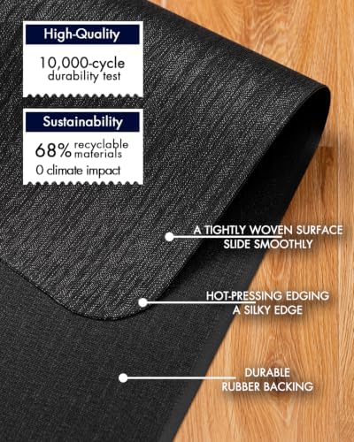 BARoyal Office Chair Mat for Hardwood Floor Under Desk Computer Rolling Chair Mat for Wood/Tile Floor Heavy Duty PVC Plastic Hard Floor Protector 48" x 60"(Space Black) - Image 4