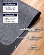 BARoyal Office Chair Mat for Hardwood Floor Under Desk Computer Rolling Chair Mat for Wood/Tile Floor Non-Slip Heavy Duty Desk Rug PVC Plastic Hard Floor Protector 30" x 48"(Cool Grey) - Image 4