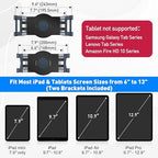 AboveTEK Retail Kiosk iPad Stand, 360° Rotating Commercial POS Tablet Stand, Fits 6"-13" (Screens) iPad mini Pro-Business Swivel Tablet Holder, for Store Office Reception Kitchen Desktop (Black) - Image 3
