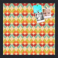 PinPix 17x17 inch Cork Bulletin Board. This Decorative Framed Pin Board Comes with Abstract Pattern in Color Design and Satin Black. Ideal for Home, Office Decor or School (PinPix-564) by PinPixBulletinBoards