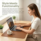 Leather Desk Pad Protector, Office Desk Mat, Large Mouse Pad, Non-Slip PU Leather Desk Blotter, Waterproof Laptop Desk Writing Pad for Desktop, Office Desk Matfor (31.5" x 63", Tawny Brown) - Image 7