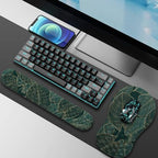 HAOCOO 3-Pcs Ergonomic Workspace Set with Wrist Support, Green - Image 7