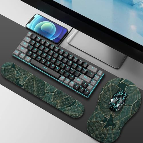HAOCOO 3-Pcs Ergonomic Workspace Set with Wrist Support, Green - Image 7
