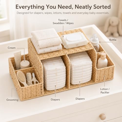 Diaper Caddy Organizer, Baby Changing Table Organizer - Image 2