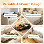 Bamboo Sofa Tray Insert with 2 Cup Holders for Sectionals - Image 6