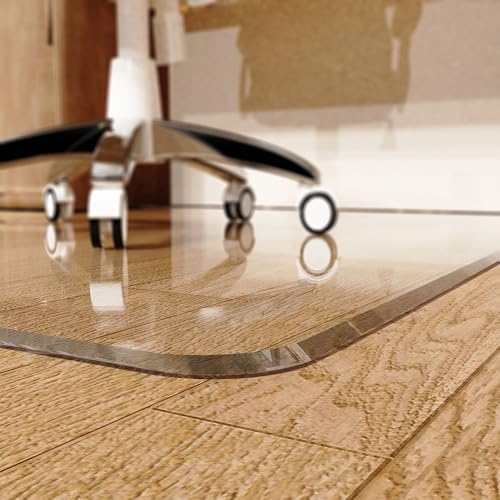 MESAILUP Beveled Edge Office Chair Mat for Carpet or Hardwood Floor 36" x 48" Clear Chair Mats for a Smooth Glide and Easy Roll On/Off, Heavy Duty and Non-Slip Pad Floor Ultimate Desk Chair Mat by MESAILUP