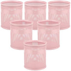 Segarty Pencil Holder, 6 Pack Pink Pen Holder for Desk, 3.9 x 4.2 inch Large Mesh Round Pen Cup Container Set Desktop Accessories Organizer for Office Supply, School Classroom, Makeup Brush by Segarty