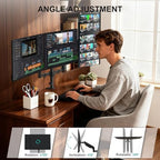 WALI Triple Monitor Mount for 13-32 inch Screens, up to 19.8 lbs per Arm - Image 4
