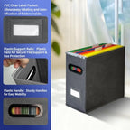 6 Pack Collapsible File Storage Box for Letter Size Documents, Portable File Organizer Box with Plastic Rails and Reinforced Cardboard, Desktop and Home Office Organization, Gray - Image 3