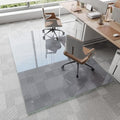 Tempered Glass Chair Mat for Carpet, 48"x72" Grey Floor Mat by MYSUNORIA