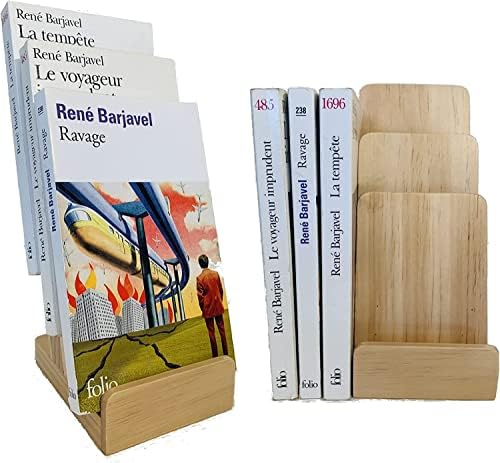 Elegant 3-Tier Pine Wood Literature Holder, Trifold Brochure Holder, Flyer Holder, Postcard Display and Countertop Wooden Display Stand [Pack of 2] - Image 5