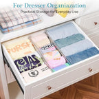 Vtopmart 4" Regular Upgrade Drawer Dividers for Clothes, 12.8"-22.3" 8 Pack - Image 5
