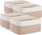 OIAHOMY 4 PACK 12L Storage Baskets for Organizing Storage Bins Brown by MasterofSpaceOptimization