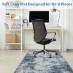 Office Chair Mat for Hardwood Floor, 0.2” Thick Non-Slip Desk Rug, Silent Glide Floor Protector for Rolling Chairs, Easy-Clean Surface, Silent Glide Mat for Tile & Laminate, Blue Gray Mist - Image 3