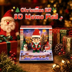 3D Art Calendar Memo Pad 2027,Time Piece Calendar 3D Christmas Elf Notepad Creative Rip Away Calendar Paper Carving Note - Image 2