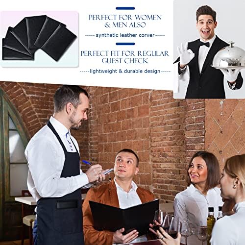 Containlol 6 Pcs Waiter Book Server Organizer with Pocket,Classic Style - Image 6