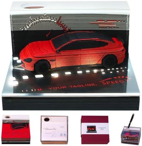 2027 3D Paper Carving Desk Calendar With LED Light by Divtada