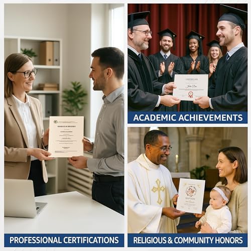 200 Certificate Paper 8.5 x 11 for Printing - Blank Certificate Papers for Award Certificates & Diploma Paper - Premium White Award Papers Cardstock for Awards & Certificates Graduation - Image 6