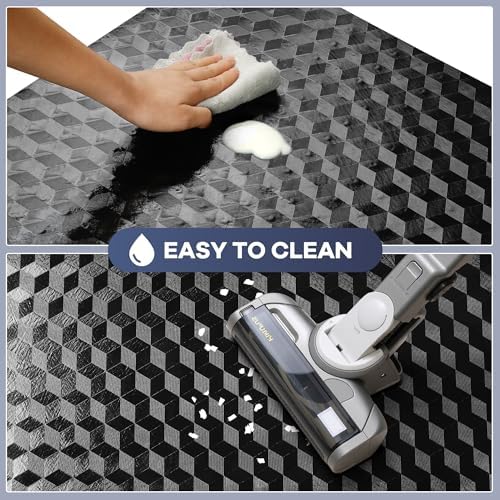 BesWin Office Chair Mat for Carpet, 48" x 60" Large Computer Desk Chair Mat for Low Carpeted Floors, Thick and Sturdy Carpet Protector for Rolling Chairs, Easy Glide Floor Mat for Home, Gaming (Black) - Image 5