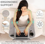 Reading Pillow for Gaming – Extra Large Lap Desk & Arm Rest with Cup & Phone Holder, Adjustable Heights, Laptop Support, Large Pockets – Comfortable for Work, Gaming & Crocheting (Furry Grey) - Image 4