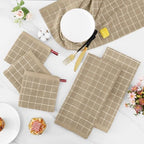 Homaxy Cotton Terry Kitchen Towels and Dishcloths Set of 16, Tan - Image 6