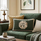 ISAENNE Vintage Linen Rectangle Throw Pillow Cover,Set of 2,20"x12"-Murad E - Image 3